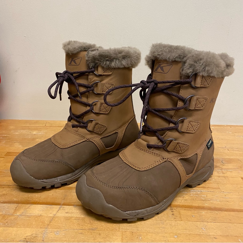 Klim Jackson Gtx Waterproof Snowmobile Boot Beige Tan Gore-Tex Women's Size 6
